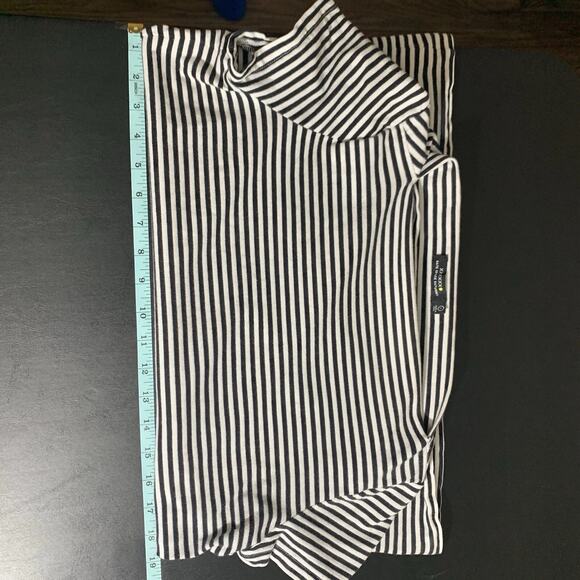 Kate Spade Saturday Striped Boatneck Tee Black White Sz L - Picture 6 of 8